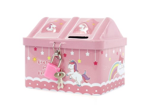 PRASIATKO, KOVOVÝ KUFOR s visiacim zámkom UNICORN