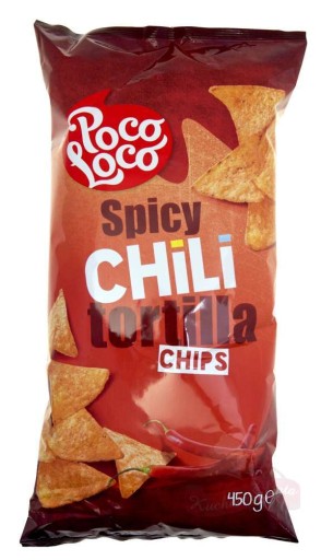 Poco Loco kukuričné lupienky s príchuťou Chili 450 g