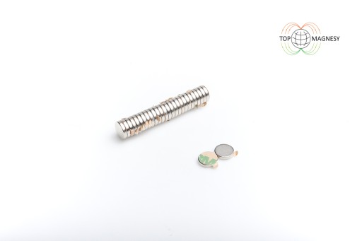Neodymový magnet MW 10x2 N38 s lepidlom 3M 10 ks.