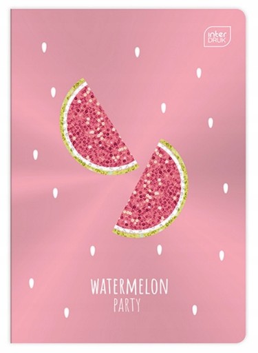 Zápisník Interdruk A5-32 DOUBLE COLOR LINE - Lesk - VODOVÝ MELÓN - VODOVÝ MELÓN