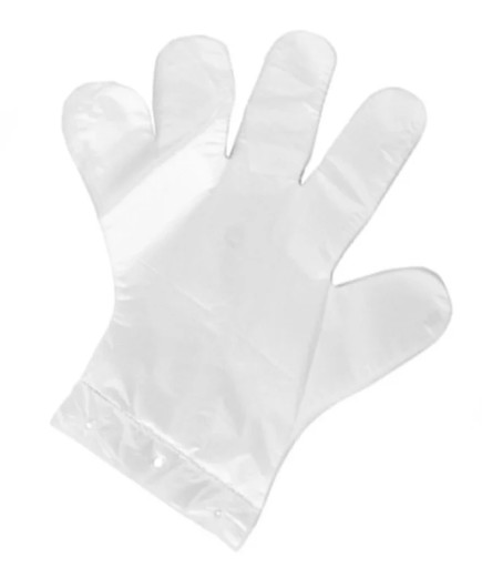Ochranné rukavice z HDPE fólie, 100 ks