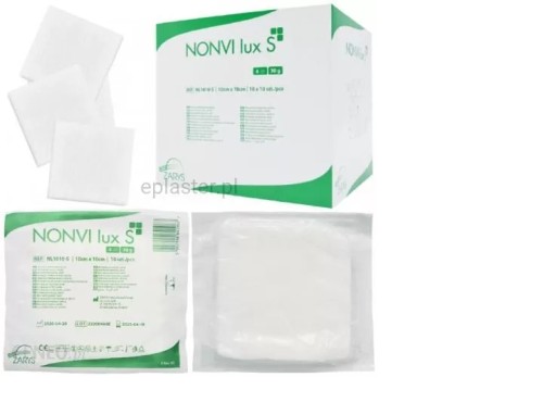 NONVI kompresy z netkanej bavlny 10cm x 10cm x 100ks