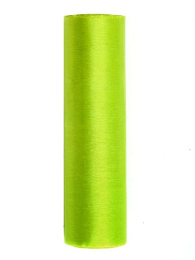 Organza hladká, svetlozelená, 16 cm x 9 m, zelená