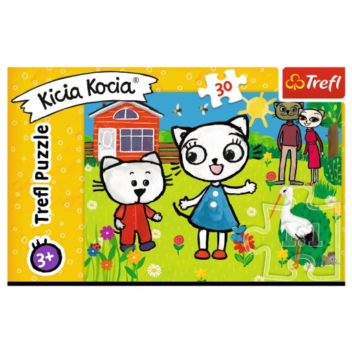 Puzzle 30 dielikov. Mačiatko
