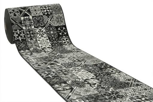 šírka 60 cm ŠEDÝ RUGNER LUNA PATCHWORK BOHO ŠTÝL