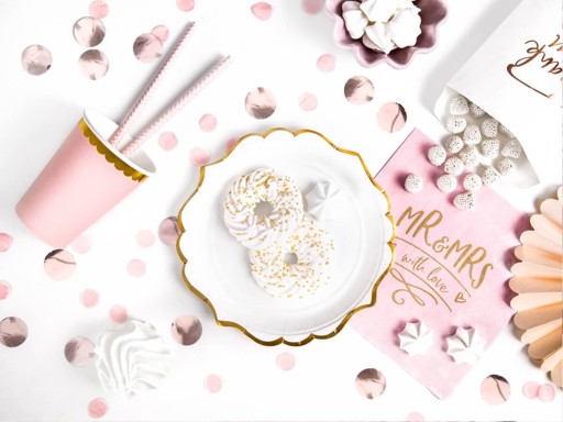 Biele taniere 18 cm 6 ks Birthday Party