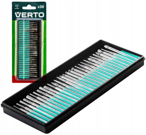Diamantové frézy na mini brúsku Kov Drevo Plast Sklo 30ks 3,2mm