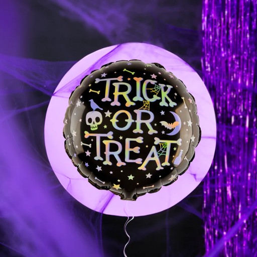 Trick or treat Halloween Party fóliový balón 45 cm