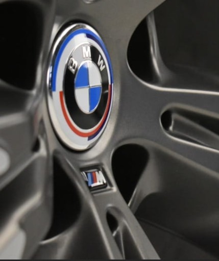 1 ks ZNAK BMW M-POWER ODZNAK LOGO NA ZLIATINÝCH DISKOCH VOLANT 17x9 CHROM.