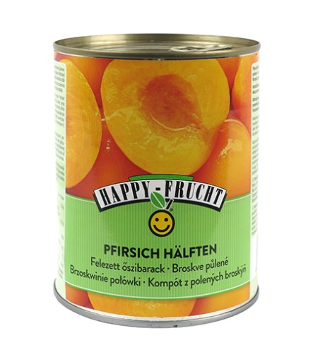 Happy Frucht Polovičky broskyne 820 g