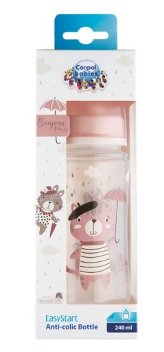 CANPOL fľaša so širokým hrdlom BONJOUR PARIS 240ml