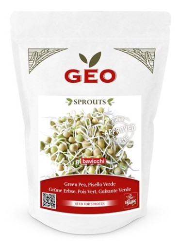 Hrášok - GEO klíčiace semienka, certifikované, 350g, Bavicchi