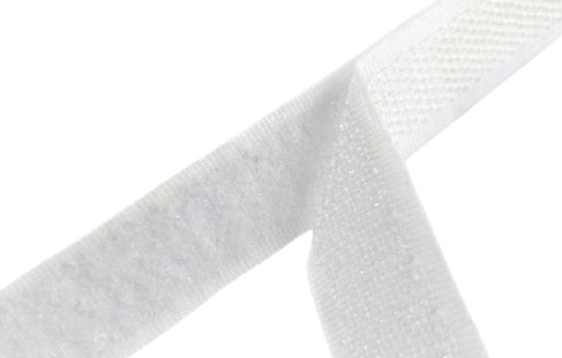 Krajčírsky suchý zips 30 mm na šitie, sada, suchý zips bez lepidla, BIELY