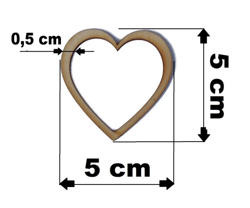 5 cm / 10 ks Heart Hoop základňa pre Macrame Catcher