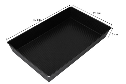 Veľký obdĺžnikový plech na pečenie 40x25x6