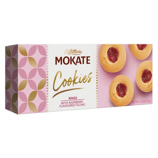 Vynikajúce krúžky na sušienky s náplňou 150 g Mokate