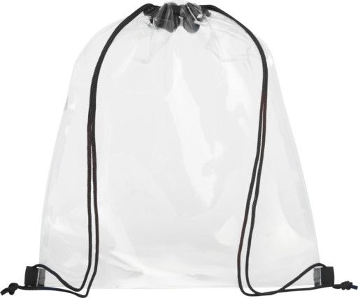 Batoh TRANSPARENT BAG, čierna plážová taška, priehľadná taška-batoh