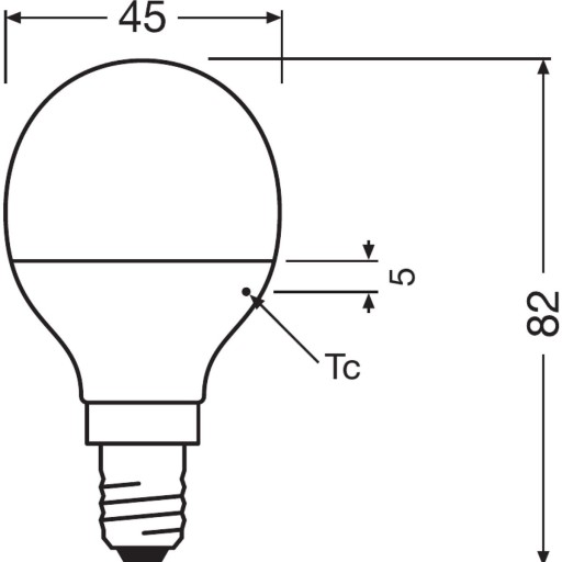 LED žiarovka E14 GUĽA 5,5W = 40W 6500K Studená OSRAM