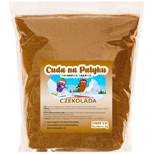 Farebný cukor do stroja na cukrovú vatu s príchuťou ČOKOLÁDA 1KG
