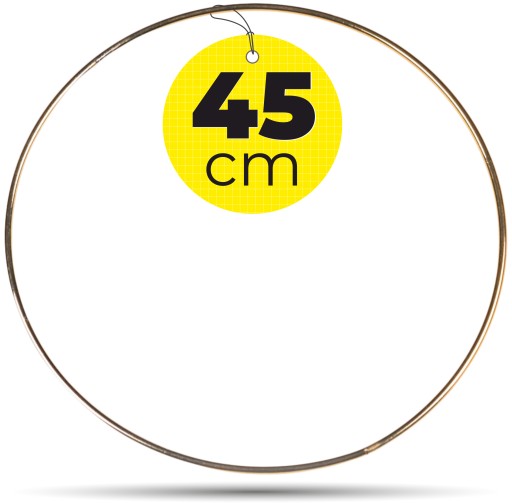 ZLATÝ kovový prsteň na lapač snov, 45 cm