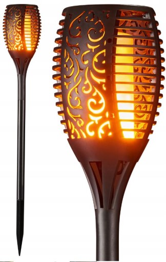 LED záhradná lampa Solárna baterka s plameňom