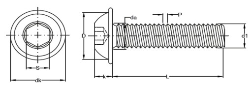 Podložka Skrutka ULF INOX A2 M8X12 7380-2 10 ks