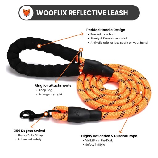 SILNÉ VODÍTKO REFLEXNÉ psie lano 3 m / 8 mm