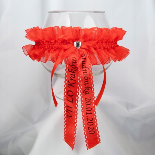 Podväzky PROM podväzok RED meno, dátum
