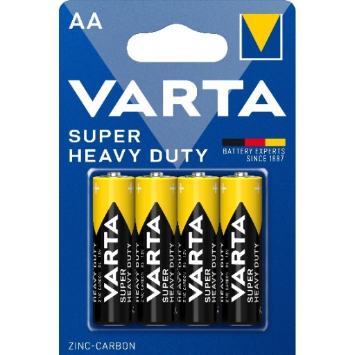 VARTA BATÉRIE AA R6 CARBON-ZINC HEAVY DUTY x4
