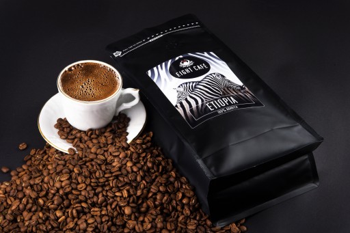 Čerstvo pražené kávové zrná 100% Arabica Ethiopia 50G pre kávovar na espresso