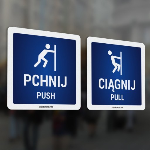 Push Pull - Push Pull - samolepky 10x10