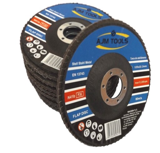 1 kus. Lamelový brúsny kotúč 125 x 22 zrnitosti P36 AJM TOOLS