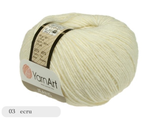 YARNART JEANS 03 ecru priadza