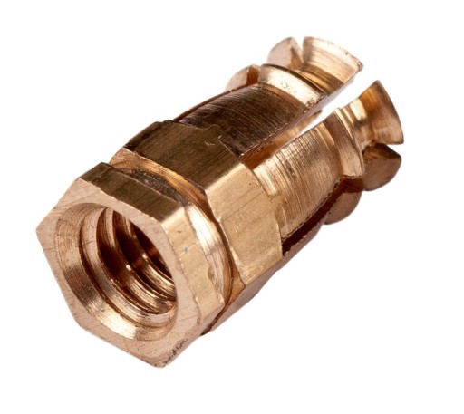 10x M4 x 10 mm mosadzný kĺb bez dilatačnej guľôčky