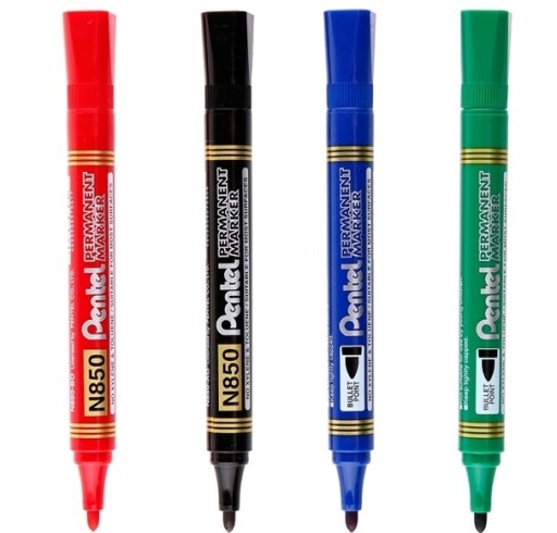 PERMANENTNÝ ZNAČOVAČ Pentel N850 ROUND RED
