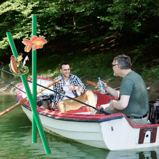 ZELENÉ papierové slamky party FISHMAN party FISHERMAN zlatá FISH X6