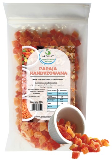 Kandizovaná papája kocka 100g PRÍCH