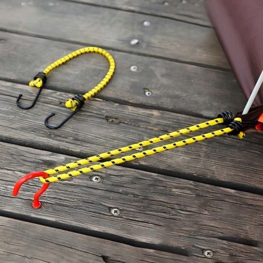 BATOŽINOVÉ GUMOVÉ LANÁ, FLEXIBILNÉ UPEVNENIE NA PREPRAVU, HÁK, 110 CM, 3 ks