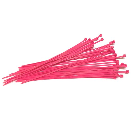 Sťahovacie pásky ružové fluo 200mm 4 ks