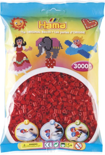 Korálky DARK RED 3000 ks HAMA 201-22