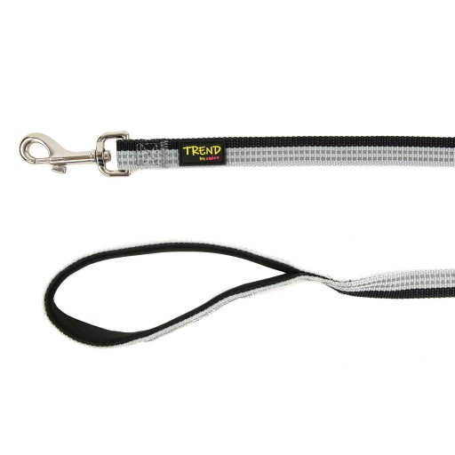 Reflexné vodítko pre psa TREND STRIPE 20mm Čierne