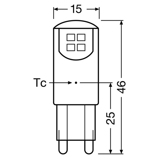 G9 LED žiarovka KAPSULA 1,9W = 20W 2700K OSRAM