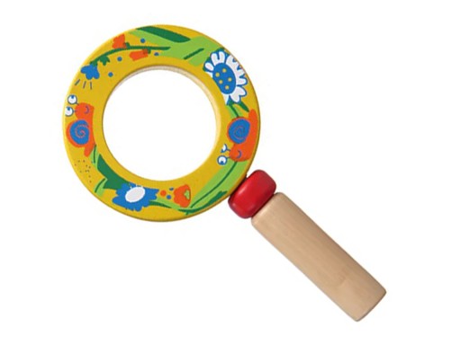 Askato zelená drevená lupa 12 cm