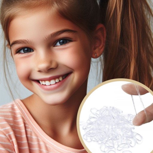 Gumičky do vlasov, SET 1000, priehľadné, mini DIEVČATÁ, ODOLNÉ