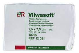 L&R Vliwasoft obklad z netkanej textílie, nesterilný, 7,5x7,5 cm, 100 ks.