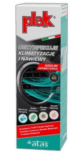 Plak AirClim Dezinfekcia klimatizácie a vetracích otvorov