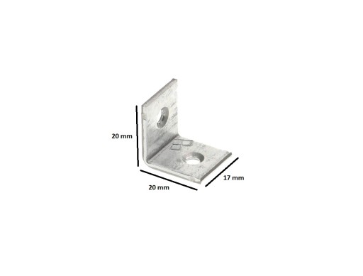 TESÁRSKY UHOL 20x20x17 mm KONEKTOR 10 KS