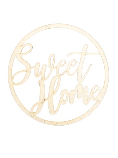 Základňa dreveného ekologického prsteňa Sweet Home pre lapač snov Macrame