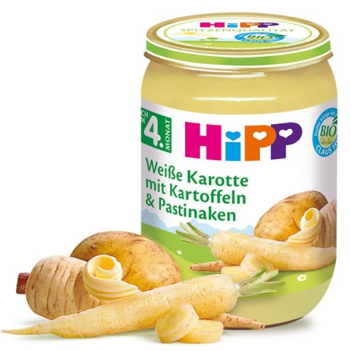 Hipp Bio Biela mrkva Paštrnák Zemiaky 5m 190g