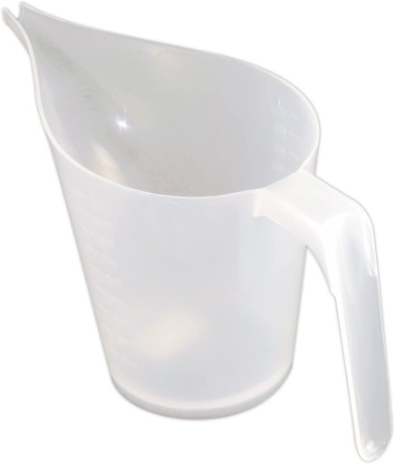 Plastový pohár, džbán s uškom, odmerka, 1000 ml